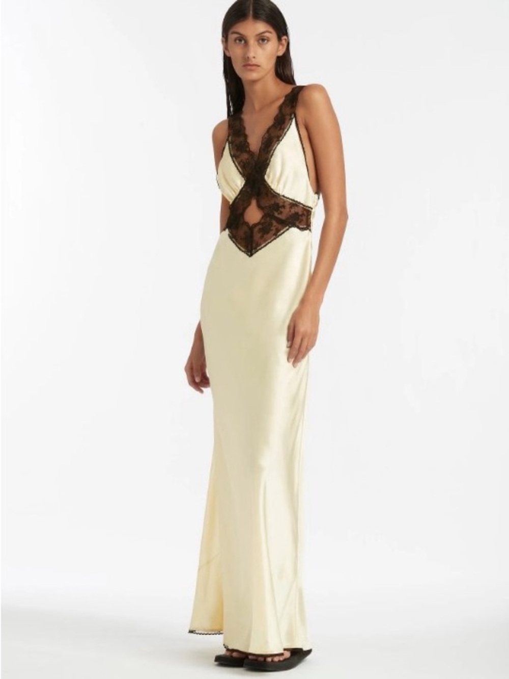 SIR Aries Cut Out Silk Maxi Gown